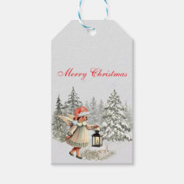 Weihnachtsgel und Kaninchen Geschenkanhänger