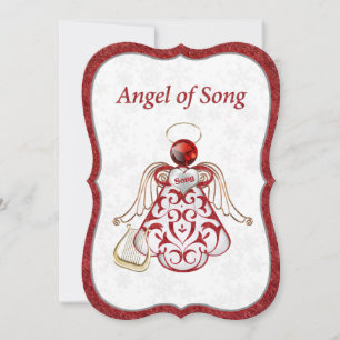 Weihnachtsgel von Song Red & Gold   Linde Feiertagskarte