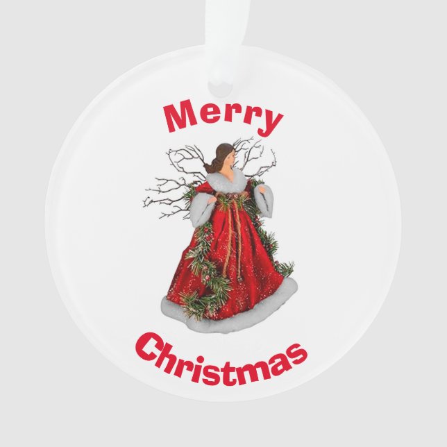Weihnachtsgeländer Akrylic Ornament (Vorderseite)