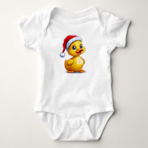 🎄🦆 Weihnachtsgelbe Entlein-Baby-Geschenk ✨ Baby Strampler