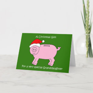 Weihnachtsgeld-Geschenk für Großtochter Karte