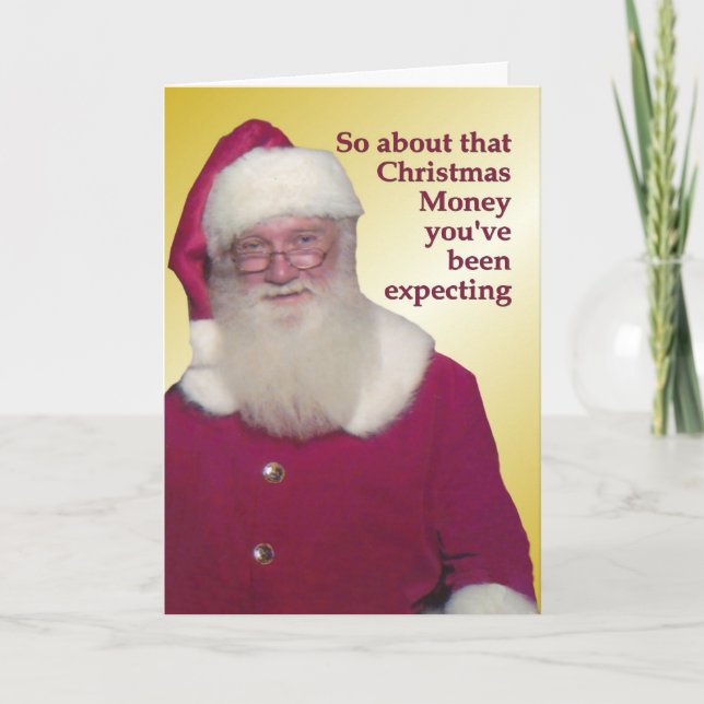 Weihnachtsgeld NICHT eingeschlossen Feiertagskarte (Vorderseite)