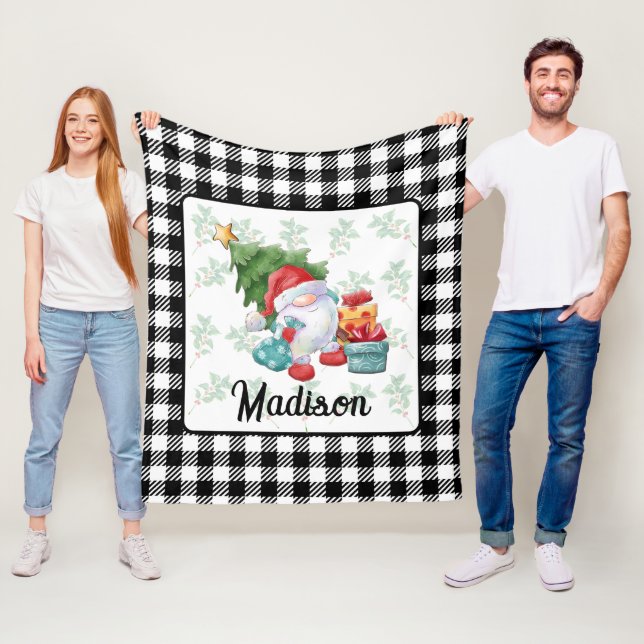 Weihnachtsgenom-Illustration Fleecedecke (Beispiel)