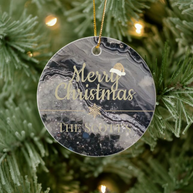 Weihnachtsgeode Keramik Ornament (Baum)