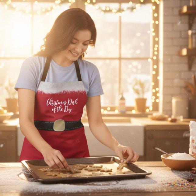 Weihnachtsgericht des Tages Frau Claus Holiday Sch Schürze (Christmas Dish of the Day! That's what you would be wearing this festive holiday apron)