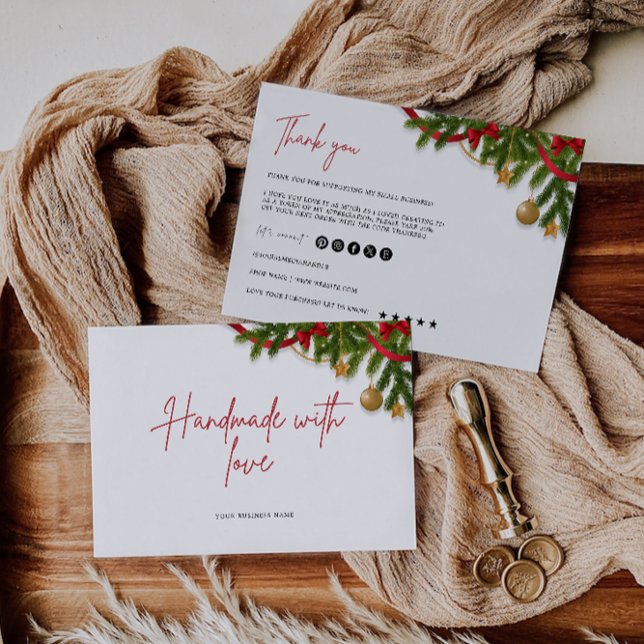 Weihnachtsgeschäft dank Kartenvorlage Einladung (Christmas Business Thank You Card Template)