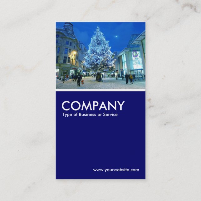 Weihnachtsgeschäft - Deep Navy Visitenkarte (Vorderseite)