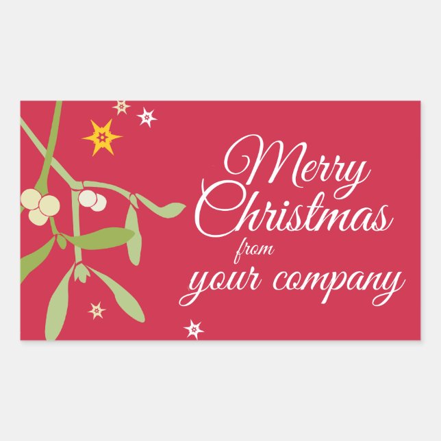 Weihnachtsgeschäft Geschenklabels Rechteckiger Aufkleber (Vorderseite)
