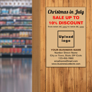 Weihnachtsgeschäft im Juli Light Brown Poster