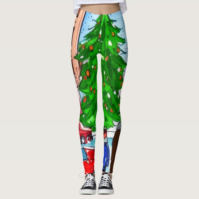 Weihnachtsgeschäft Leggings (Vorderseite)