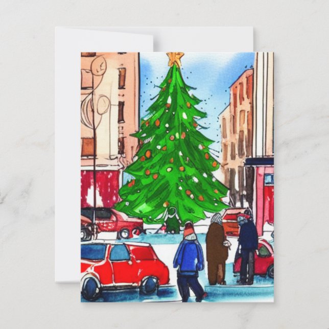 Weihnachtsgeschäft Mitteilungskarte (Vorderseite)