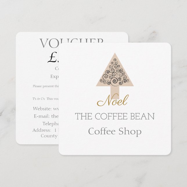 Weihnachtsgeschäft-Rabatt für Coffeeshops (Vorne/Hinten)