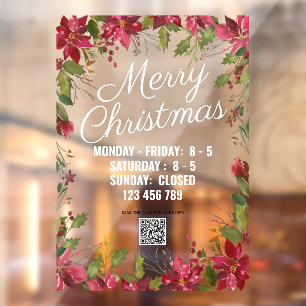 Weihnachtsgeschäft signalisieren Weihnachtsfenster Fensteraufkleber