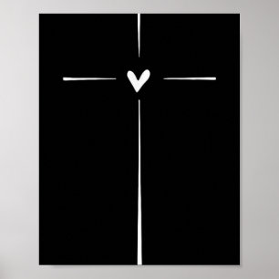Weihnachtsgeschäft Uni Modern Schwarzes Herz Relig Poster