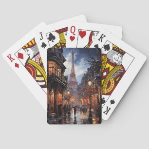 Weihnachtsgeschäfte in Paris Spielkarten