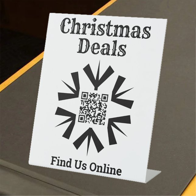 Weihnachtsgeschäfte online mit QR-Code Sockelschild (Von Creator hochgeladen)