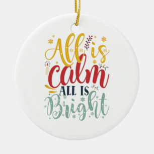 Weihnachtsgeschenk Alles ist ruhig, alles ist he Keramik Ornament