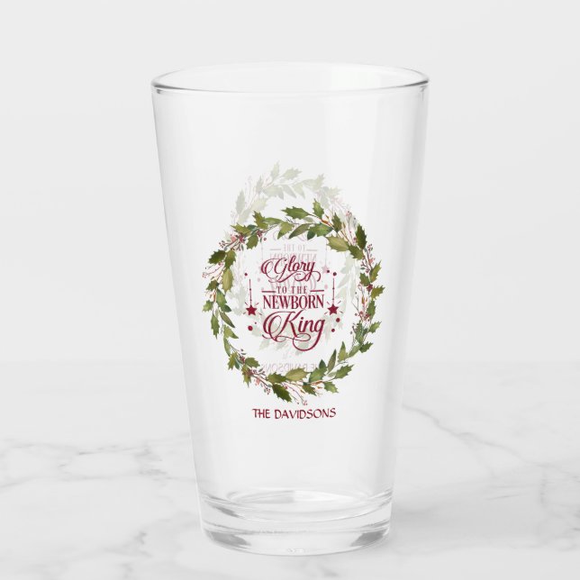 Weihnachtsgeschenk an die New Geboren King Monogra Glas (Rückseite)