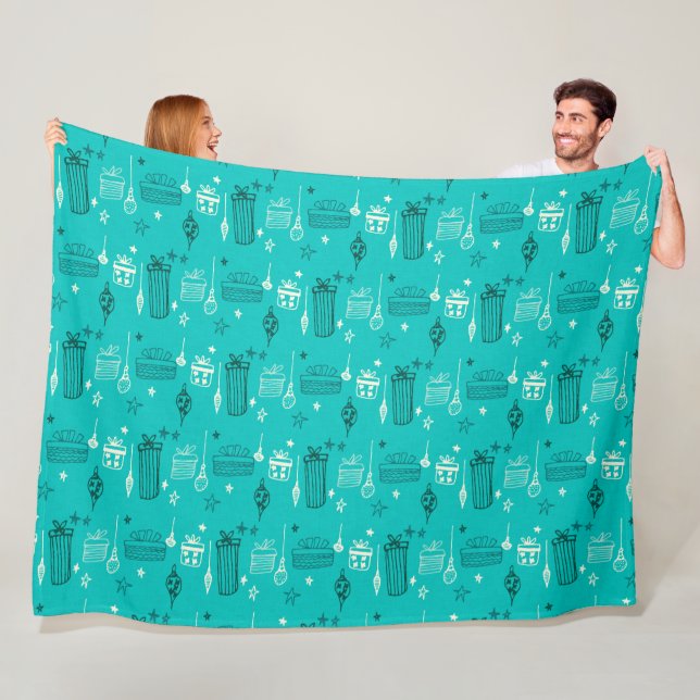 Weihnachtsgeschenk Aquamarin Fleecedecke (Beispiel)