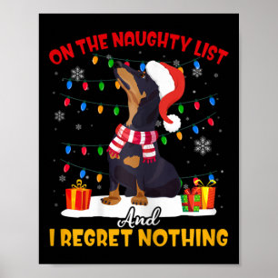 Weihnachtsgeschenk auf der unheilvollen Liste Dack Poster