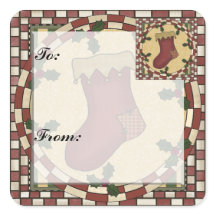 Weihnachtsgeschenk-Aufkleber für Strümpfe