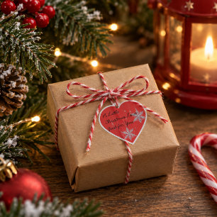 Weihnachtsgeschenk-Aufkleber Herz-Aufkleber