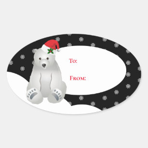 Weihnachtsgeschenk-Aufkleber Ovaler Aufkleber