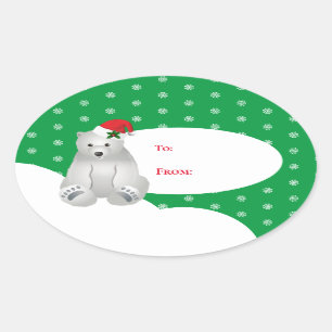 Weihnachtsgeschenk-Aufkleber Ovaler Aufkleber