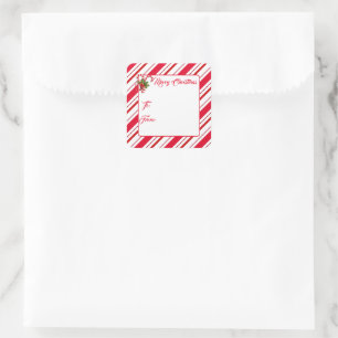 Weihnachtsgeschenk-Aufkleber Quadratischer Aufkleber