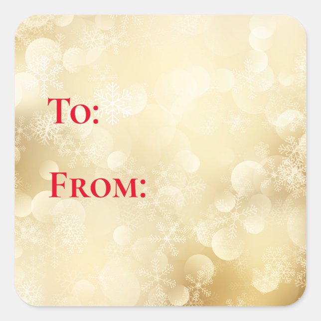 Weihnachtsgeschenk-Aufkleber Quadratischer Aufkleber (Vorderseite)