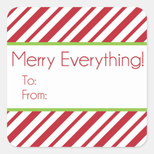 Weihnachtsgeschenk-Aufkleber Quadratischer Aufkleber