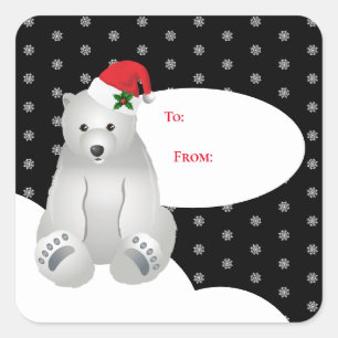 Weihnachtsgeschenk-Aufkleber Quadratischer Aufkleber