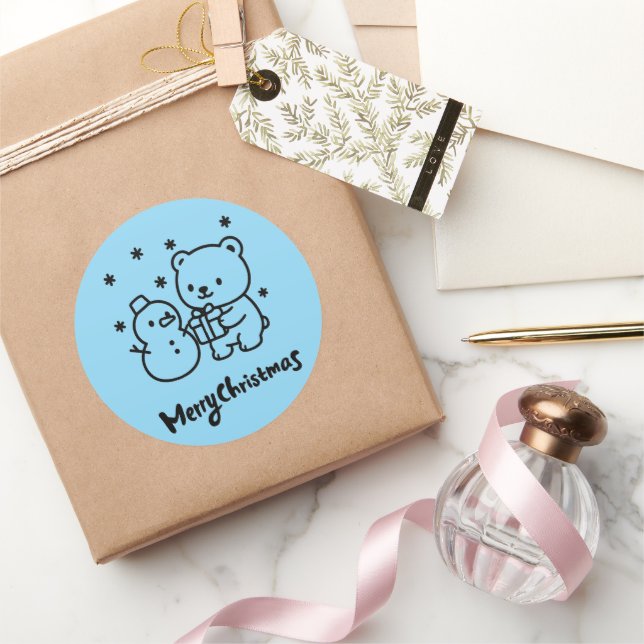 Weihnachtsgeschenk-Aufkleber Runder Aufkleber (Schenken)