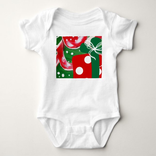 Weihnachtsgeschenk Baby Strampler (Vorderseite)