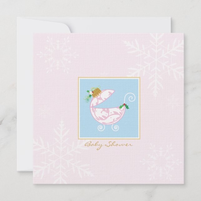 Weihnachtsgeschenk Babydusche Einladung (Vorderseite)