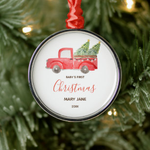 Weihnachtsgeschenk Baby's First Christmas Ornament Aus Metall