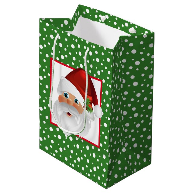 Weihnachtsgeschenk Bag-Santa Mittlere Geschenktüte (Vorderseite Schrägansicht)