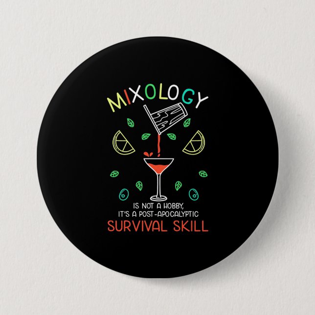 Weihnachtsgeschenk | Barkeeper Mixologe Button (Vorderseite)