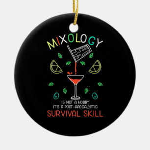 Weihnachtsgeschenk   Barkeeper Mixologe Keramik Ornament