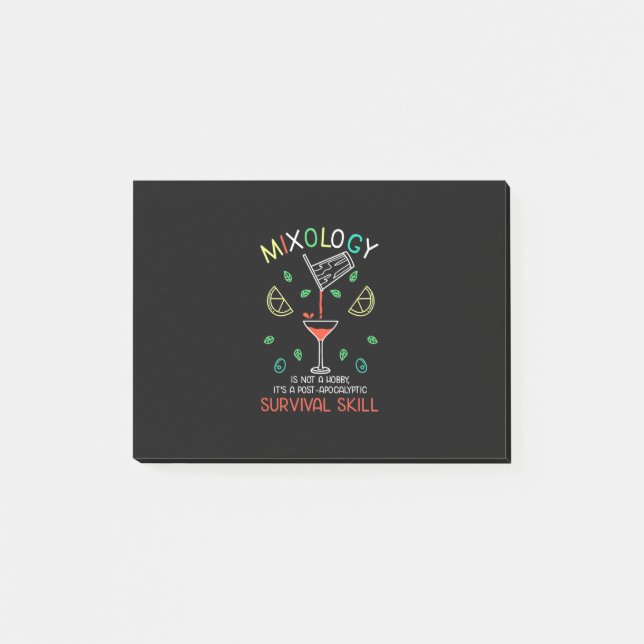 Weihnachtsgeschenk | Barkeeper Mixologe Post-it Klebezettel (Vorderseite)