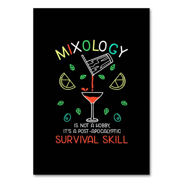 Weihnachtsgeschenk | Barkeeper Mixologe Tischnummer (Vorderseite)