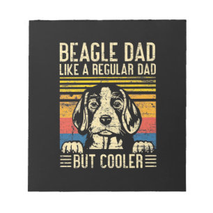 Weihnachtsgeschenk Beagle Dog Vater Notizblock