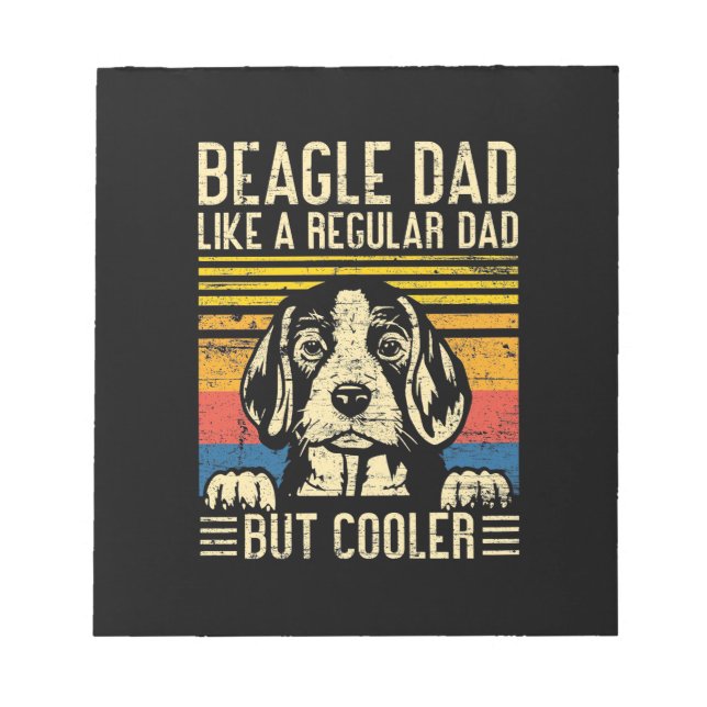 Weihnachtsgeschenk | Beagle Dog Vater Notizblock (Vorderseite)
