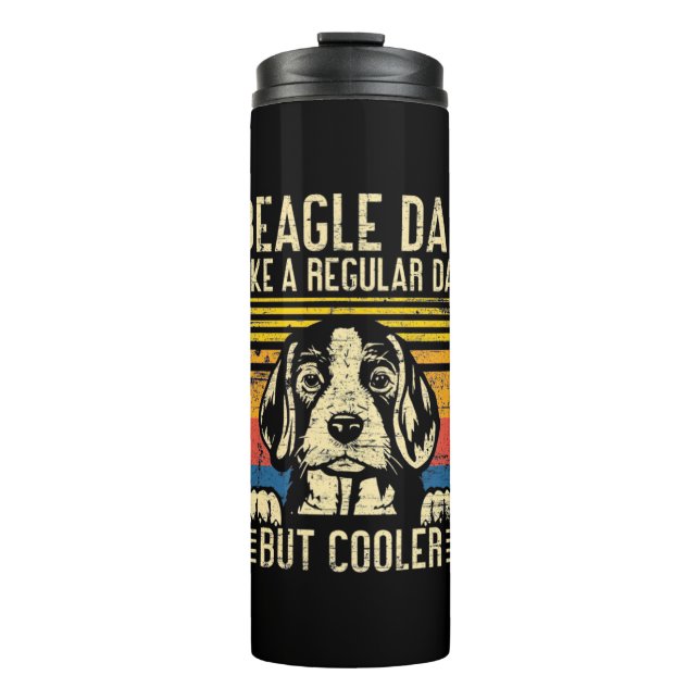Weihnachtsgeschenk | Beagle Dog Vater Thermosbecher (Vorderseite)