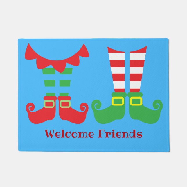 Weihnachtsgeschenk Begrüßungsmatte mit Elf Füße Fußmatte (Vorderseite)