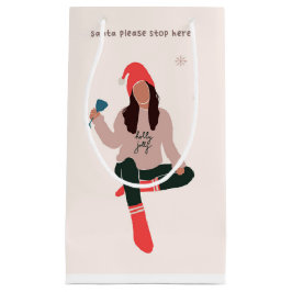 Weihnachtsgeschenk bitte hier anhalten kleine geschenktüte