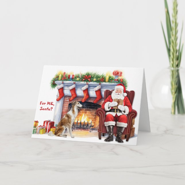Weihnachtsgeschenk Borzoi Hound Hund Weihnachten (Vorderseite)