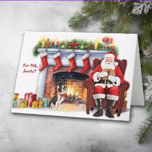 Weihnachtsgeschenk Boston Terrier Dog Holiday Card Feiertagskarte