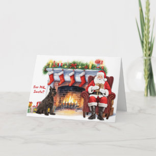 Weihnachtsgeschenk Bouvier des Flandres Hund Weihn Feiertagskarte