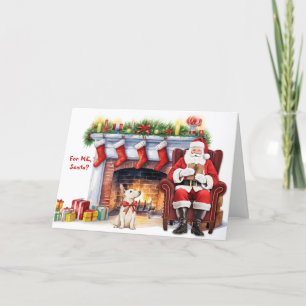 Weihnachtsgeschenk Bull Terrier Hund Urlaubskarte Feiertagskarte